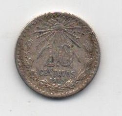 MEJICO DEL AÑO 1933 DE 10 CENTAVOS